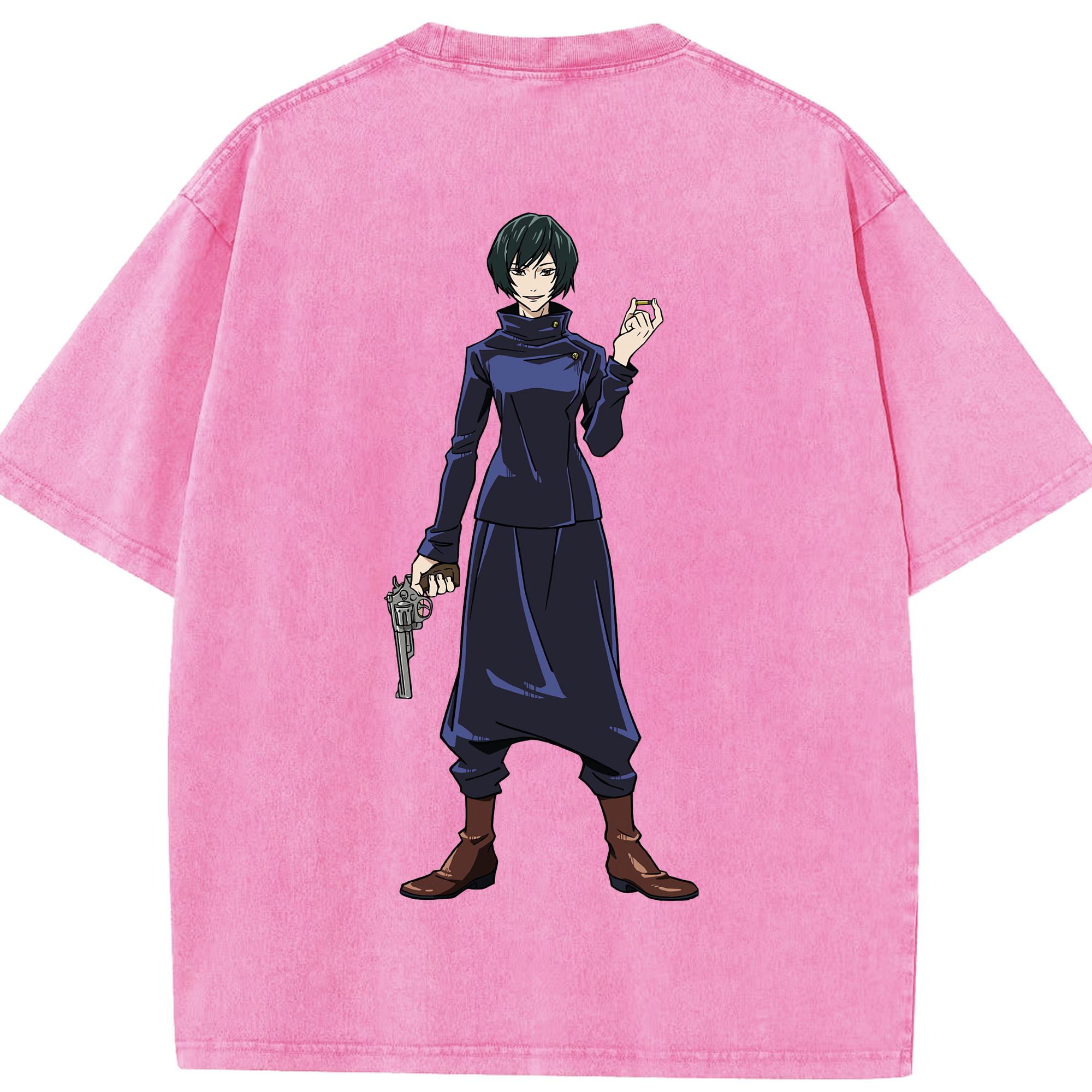 （画像用） 呪術廻戦 Jujutsu Kaisen 綿100% ヴィンテージ風 半袖Tシャツ（背面プリント）